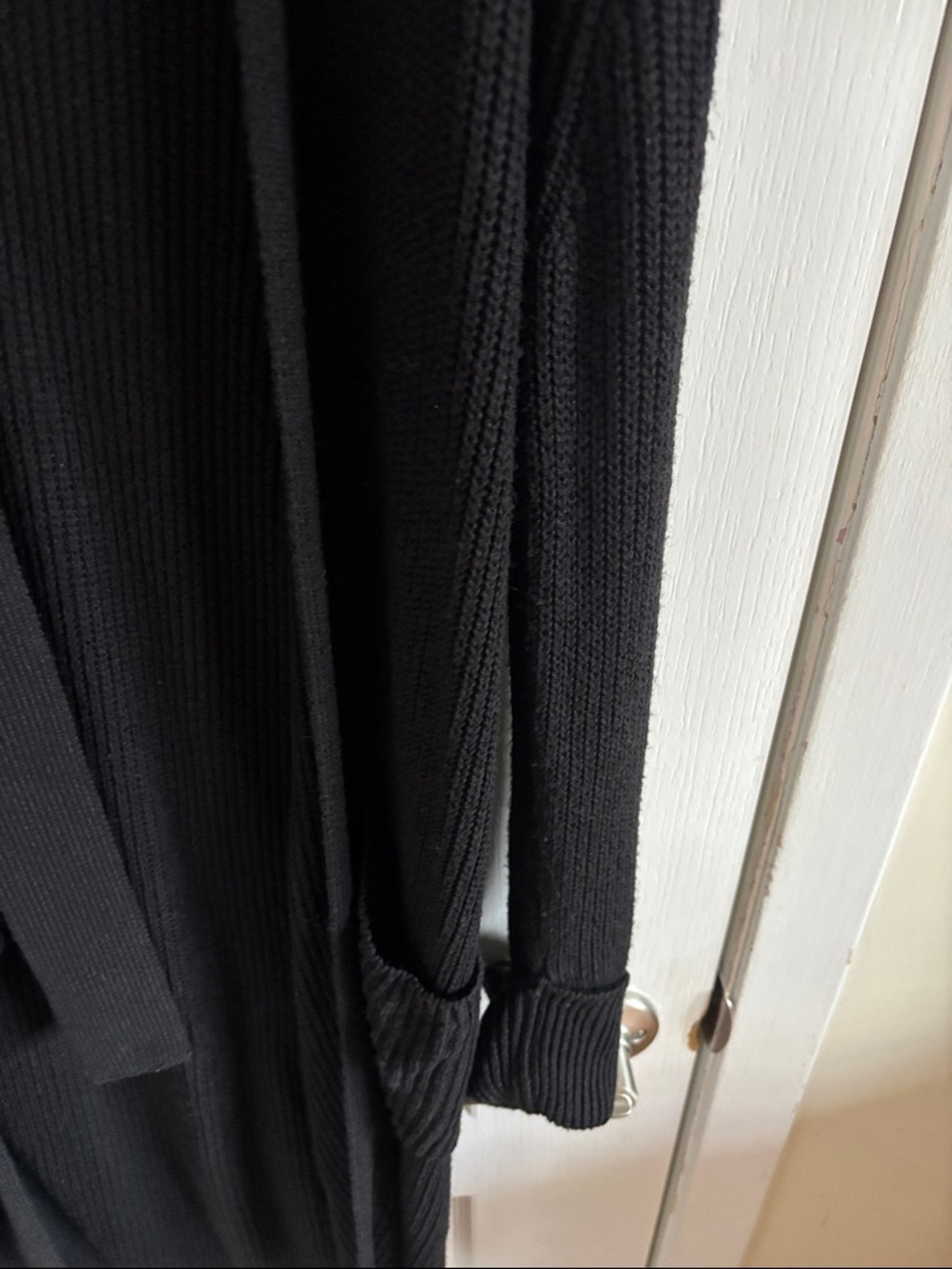 Express Ribbed Open Front Maxi Cardigan - Picture 4 of 4